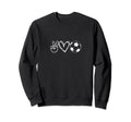 Peace Love And Soccer Football Sweatshirt - Custom Art Print Men Women