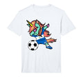 Unicorn Dabbing Nicaragua Soccer T-Shirt - Aesthetic Graphic Men Women