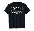 Soccer Mom Pattern Bow Football Game T-Shirt - Trendy Graphic for Adults