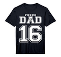 Number 16 Custom Proud Soccer Futbol T-Shirt - Casual Everyday Wear Unisex