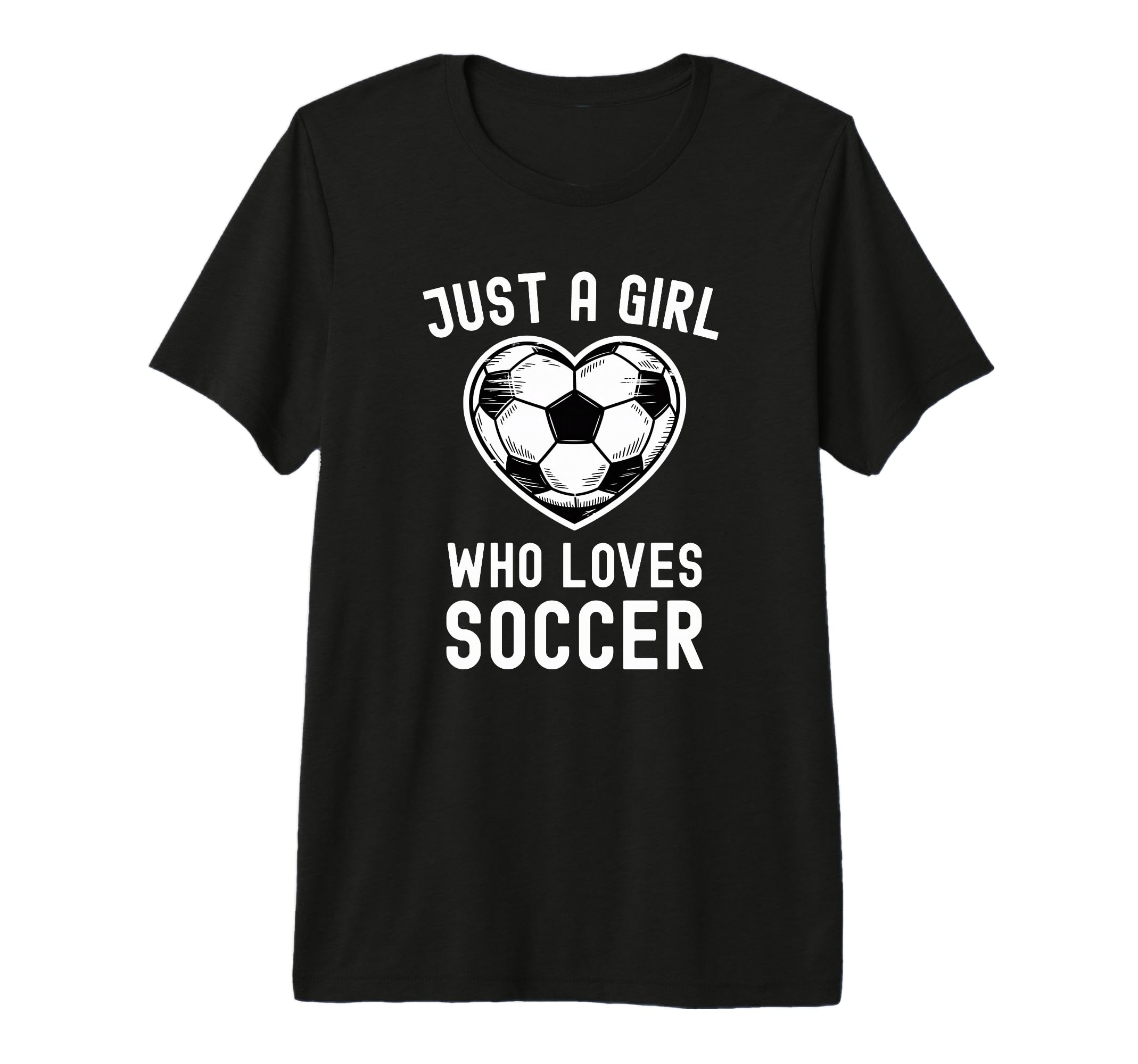 Just Who Loves Soccer Heart Player T-Shirt - Minimalist Print for Adults