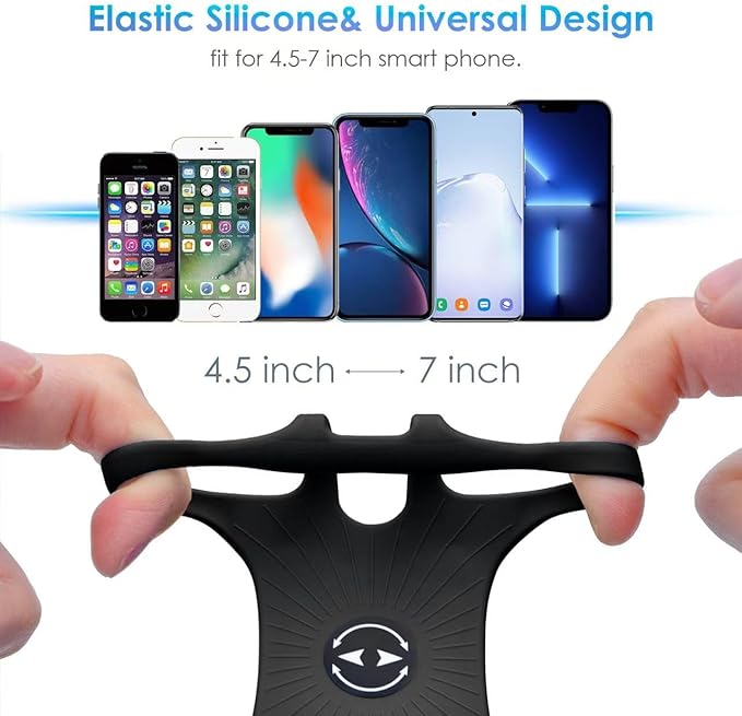 Cikyner Running Armband Phone Holder - 360 Rotatable & Detachable Sports Armband With Earphone/Cash Pocket for 4.5-7'' iPhone - for Gym, Hiking