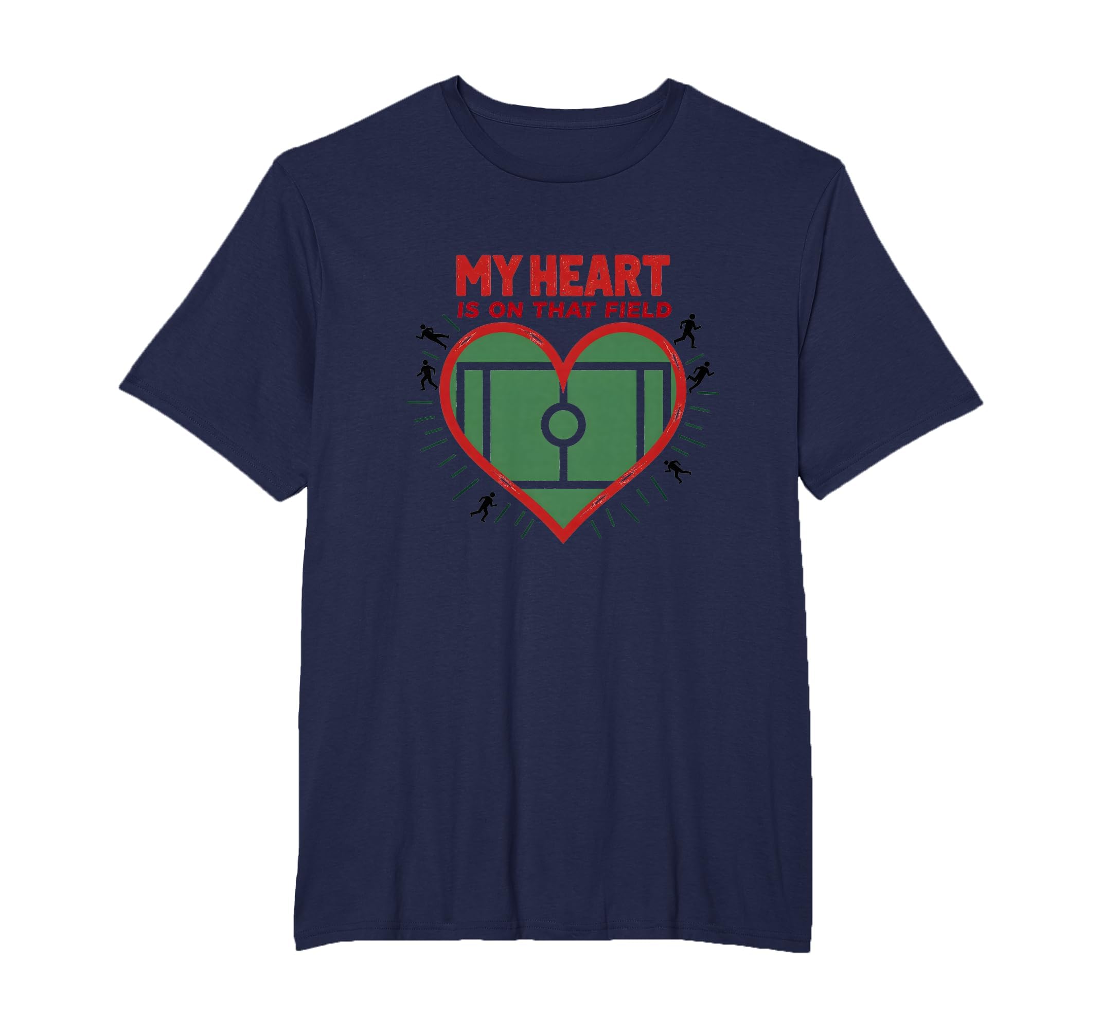 My Heart Is That Field Soccer Fan T-Shirt - Graphic Print for Adults