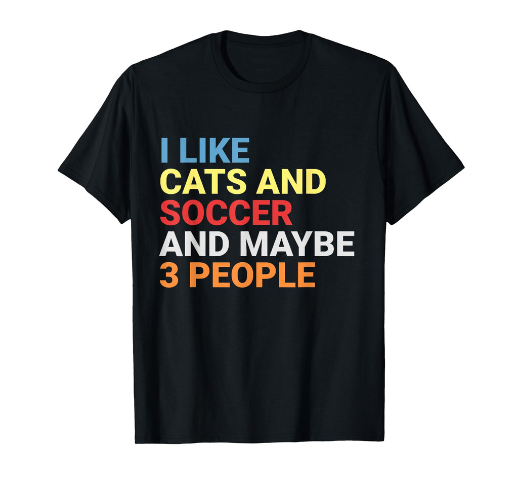 I Like Cats And Soccer Lover T-Shirt - Custom Art Print for Adults