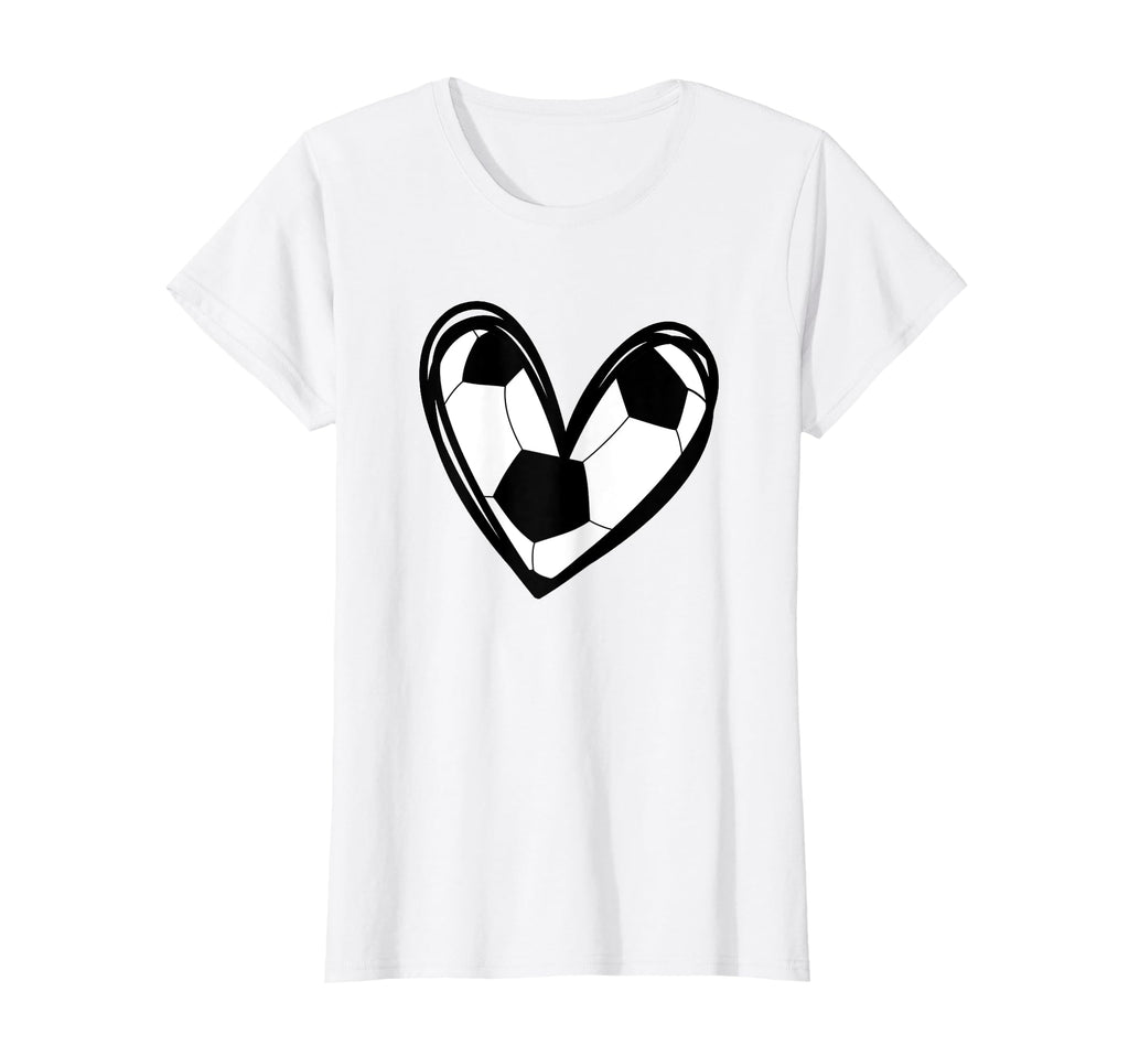 Football Soccer Heart Teen T-Shirt - Aesthetic Graphic Men Women