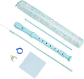 Recorder Instrument for Beginner Adults,8-Hole Soprano Descant Recorder Music Flute with Cleaning Rod & Case Bag For Home Entertainment(2-Green Unicorn2)