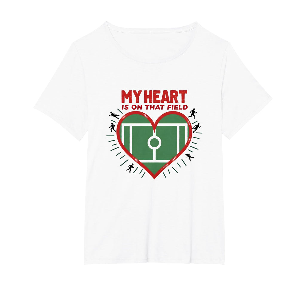 My Heart Is That Field Soccer Fan T-Shirt - Unique Graphic for Adults