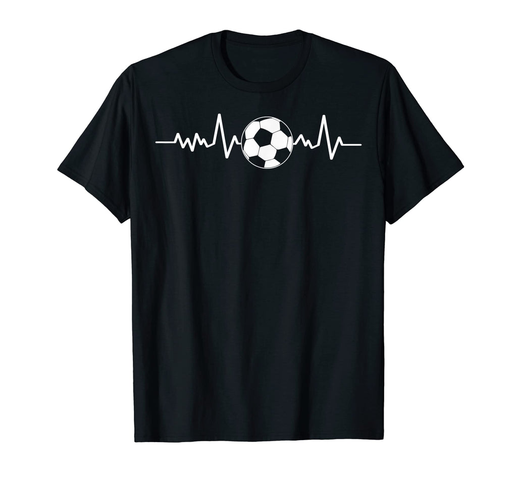 Soccer Fans Soccer Players Heartbeat T-Shirt - Minimalist Print for Adults
