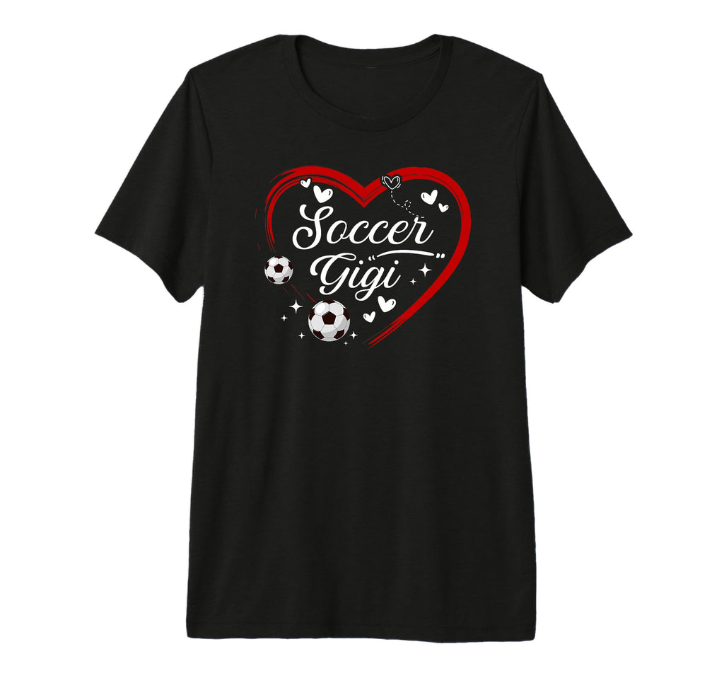 Soccer Gigi Grandma Heart Gigi Soccer T-Shirt - Custom Art Print Men Women