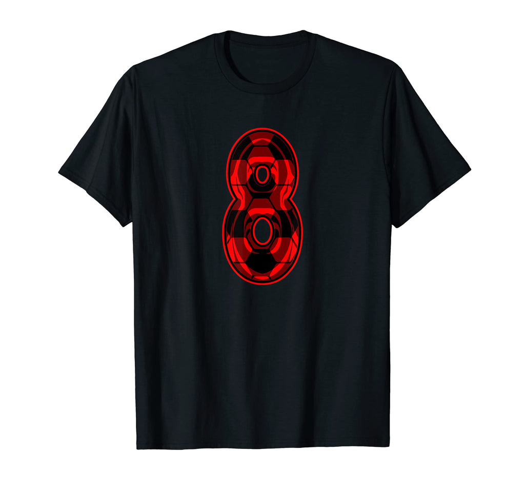 Soccer Number 8 Numbered Soccer 8Th T-Shirt - Trendy Graphic for Adults
