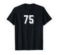 Number 75 80S 90S Soccer Team T-Shirt - Casual Everyday Wear for Adults