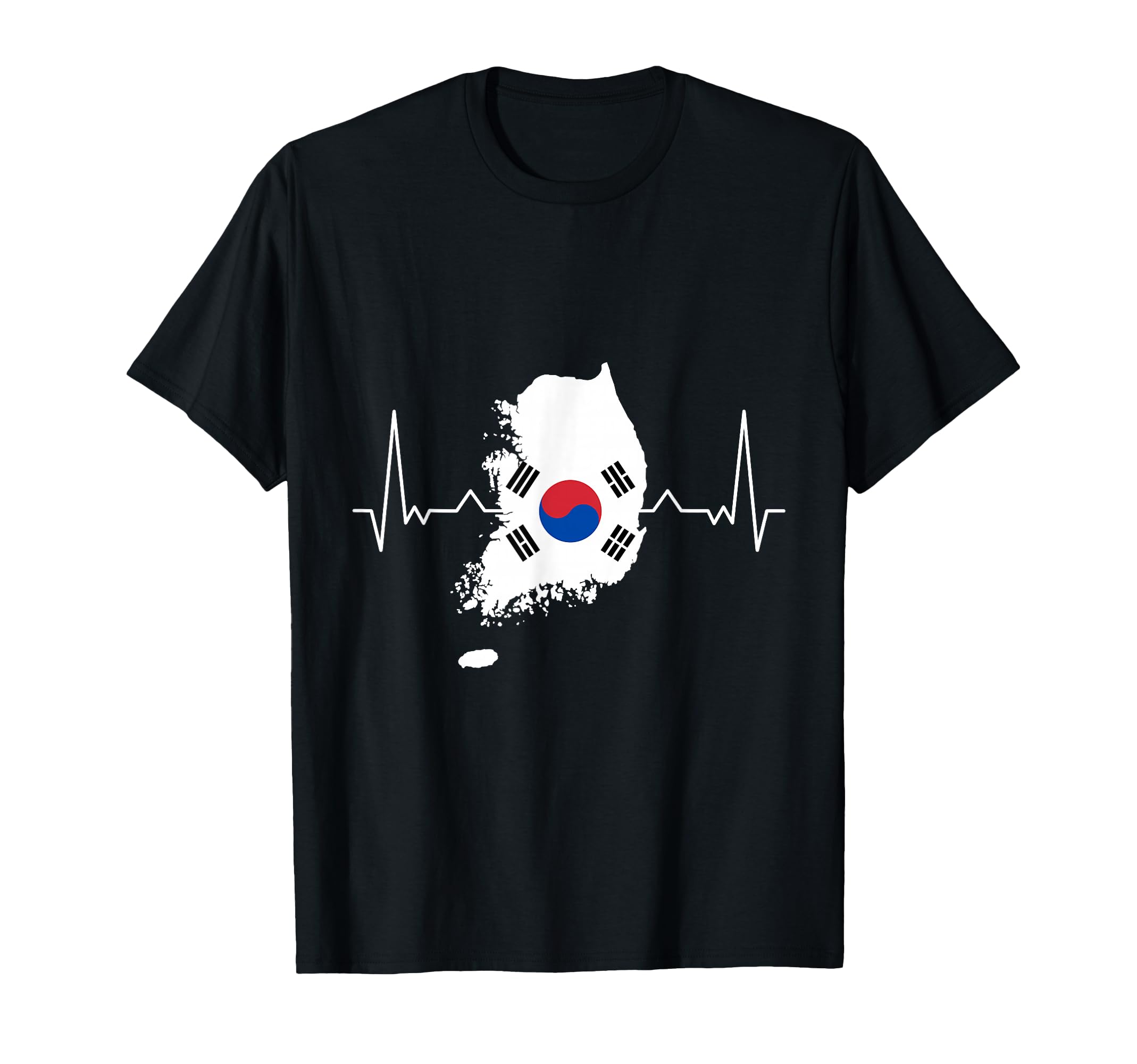 South Korea Heartbeat Korea Flag T-Shirt - Custom Art Print Men Women