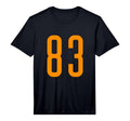 Orange Sports Team Number 83 T-Shirt - Streetwear Style Men Women