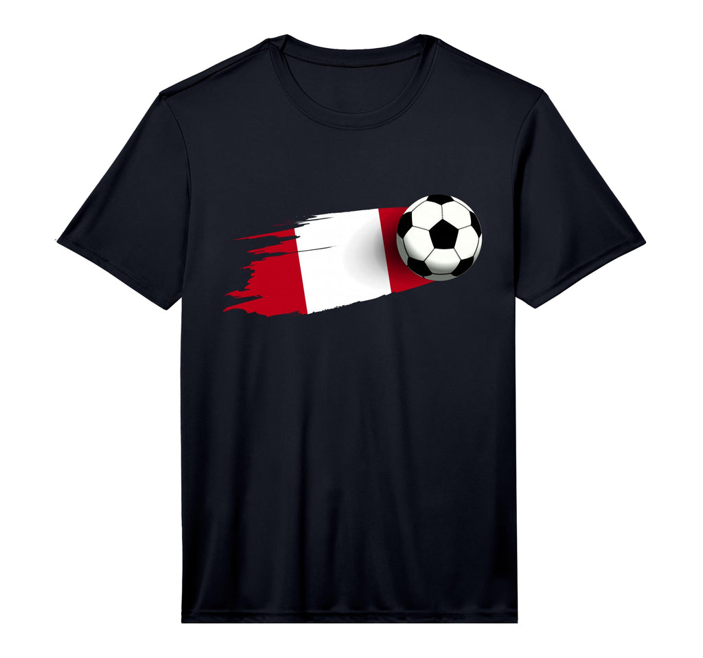 Mens Peru Flag Peruvian Soccer Flag T-Shirt - Novelty Apparel for Adults