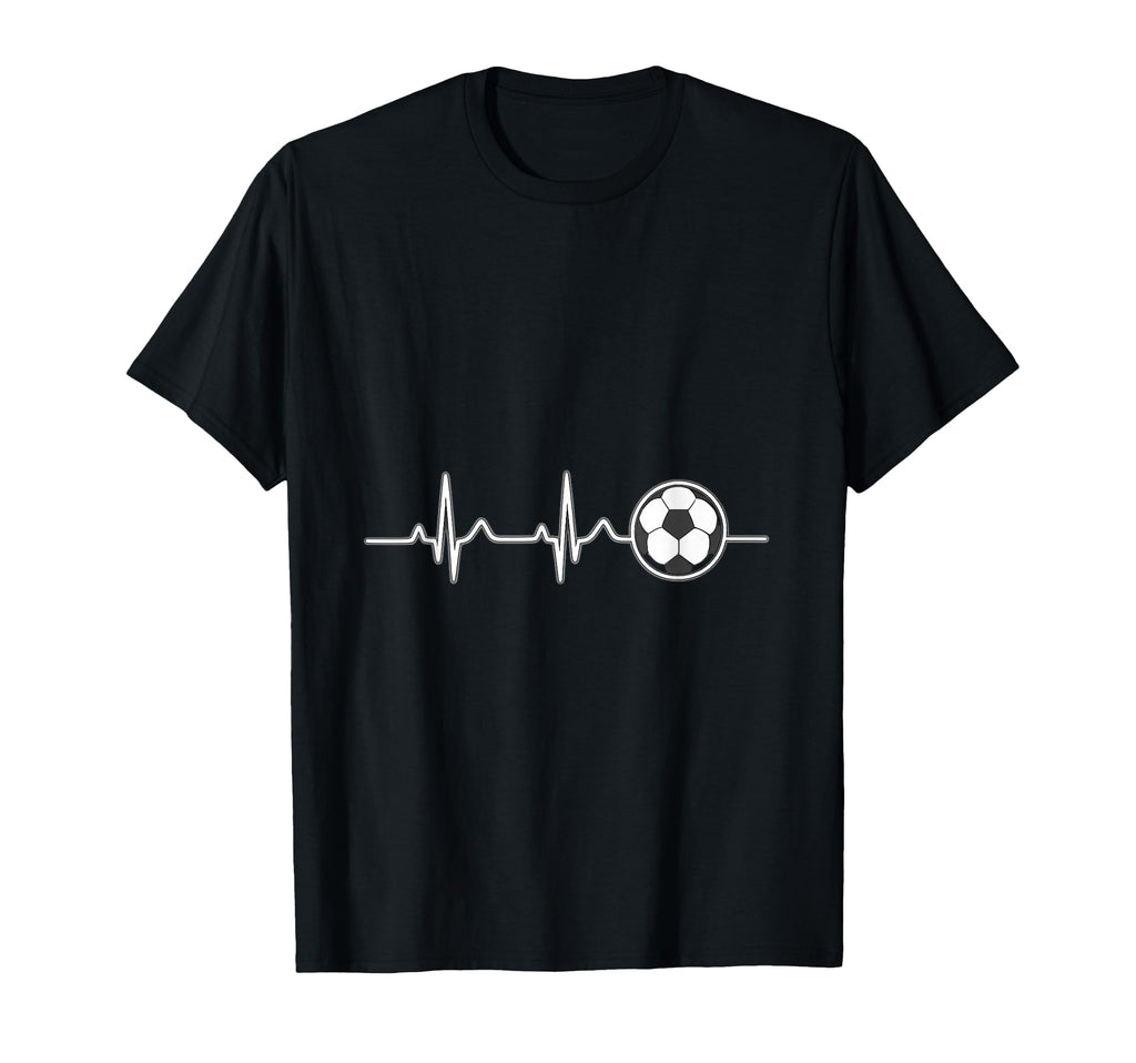 Soccer Heartbeat T-Shirt - Unique Graphic Unisex