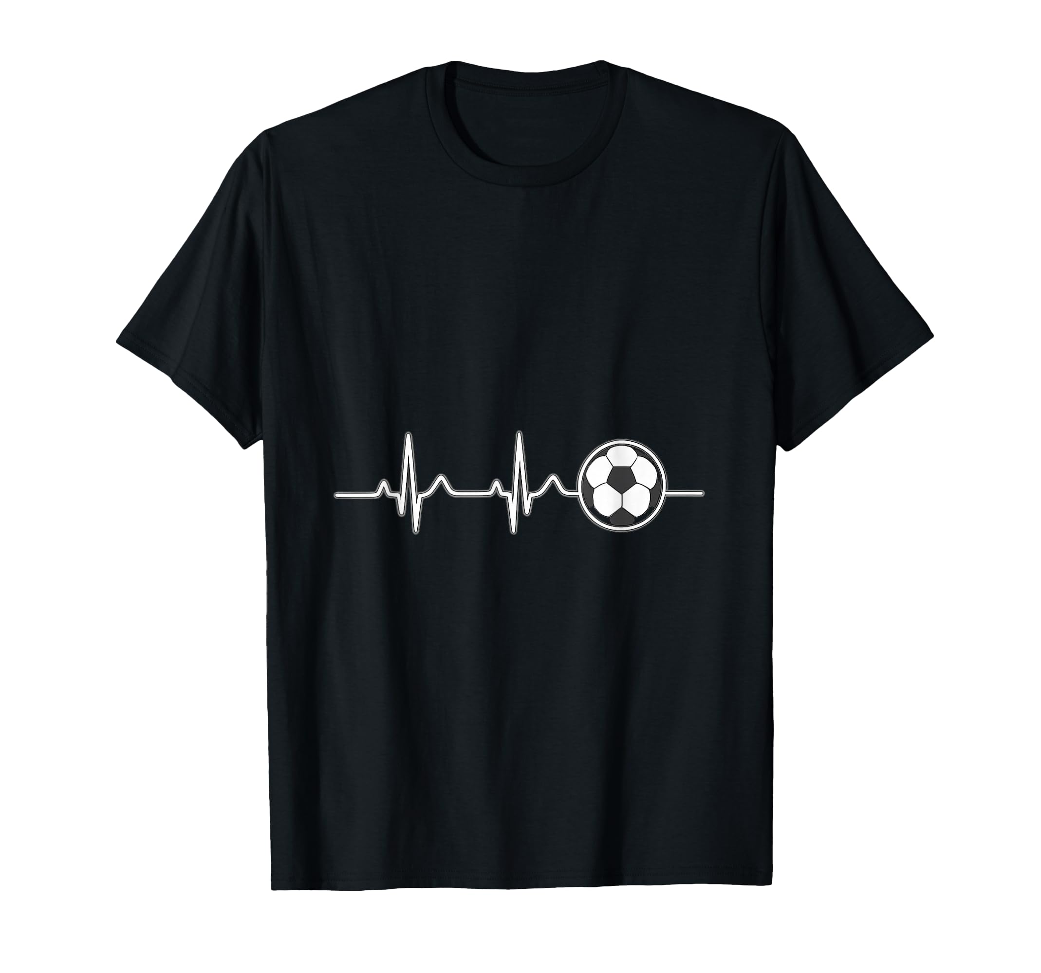 Soccer Heartbeat T-Shirt - Unique Graphic Unisex
