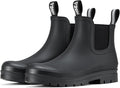 HISEA Women's Short Rain Boots Waterproof Garden Shoes Rubber Chelsea Boots Anti-Slipping Rainboots for Ladies with Comfort Insole Lightweight Stylish Ankle Rain Shoes Outdoor Work Booties