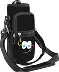 25/32/40/64oz Water Bottle Bag Holder Carrier-Insulated Crossbody Sling Case Sleeve with Strap & Pockets for Men Women Gym Cycling Travel Walking Hiking Camping