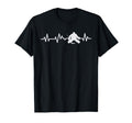 Ice Hockey Goalie Heartbeat Line T-Shirt - Casual Everyday Wear Unisex