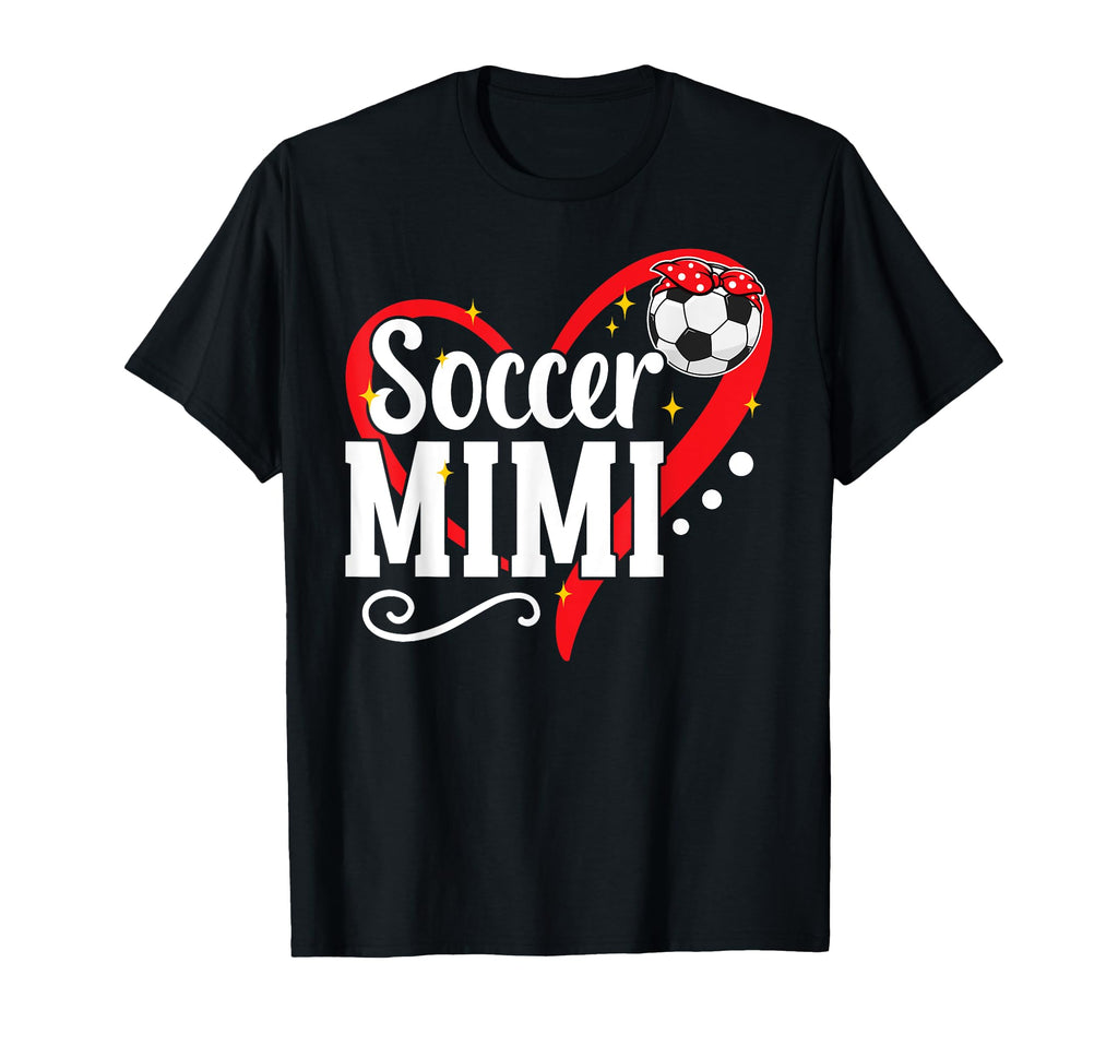 Soccer Mimi Heart Grandma Mimi T-Shirt - Aesthetic Graphic for Adults