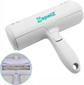 Pet Hair Removal Tool – Reusable Lint Roller for Dogs & Cats – Self-Cleaning Fur Remover Brush – Ergonomic Lint Roller for Carpet, Bedding, Couch, Car Seat & More (White)