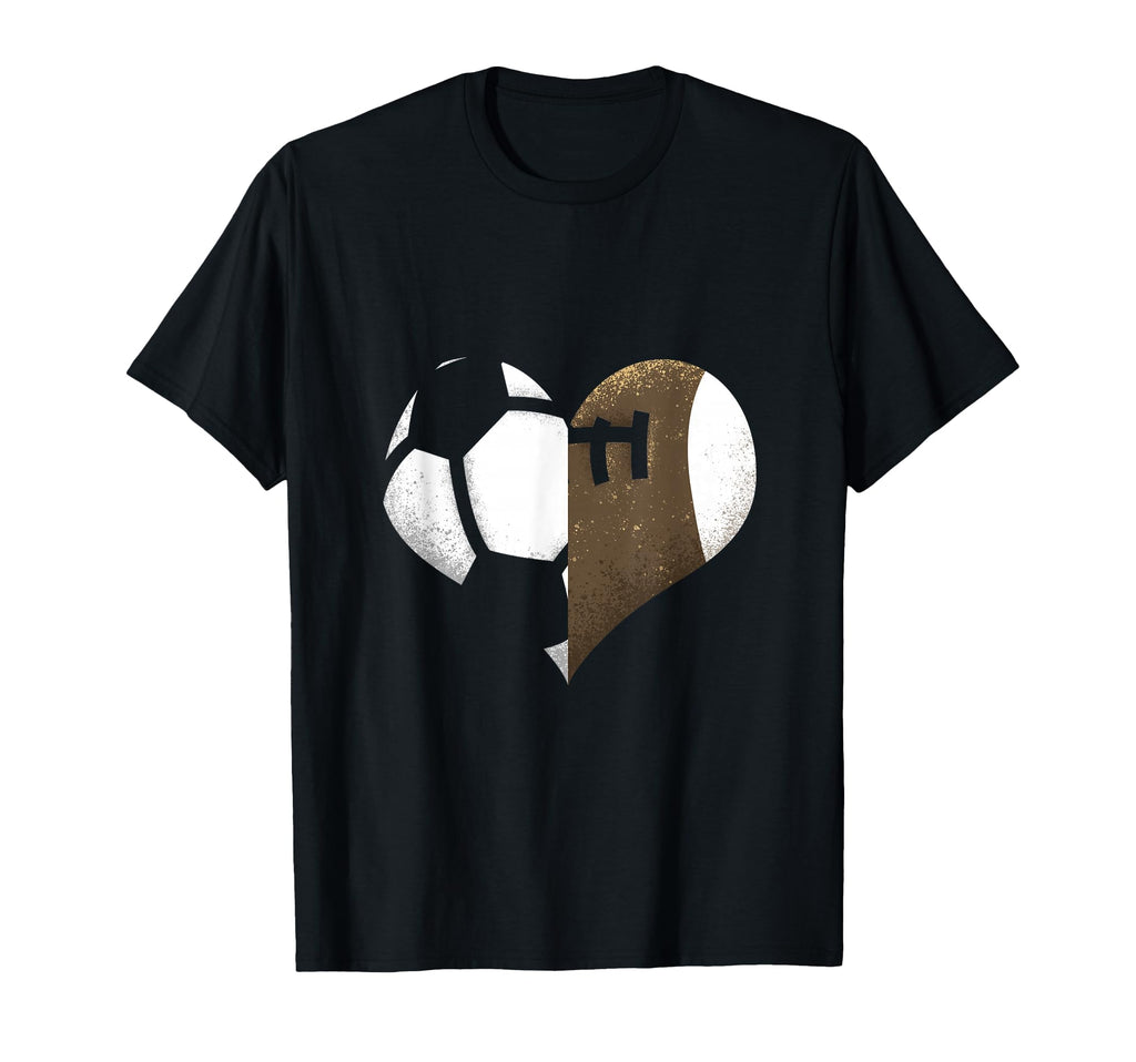 Soccer American Football Heart Sport T-Shirt - Streetwear Style Men Women