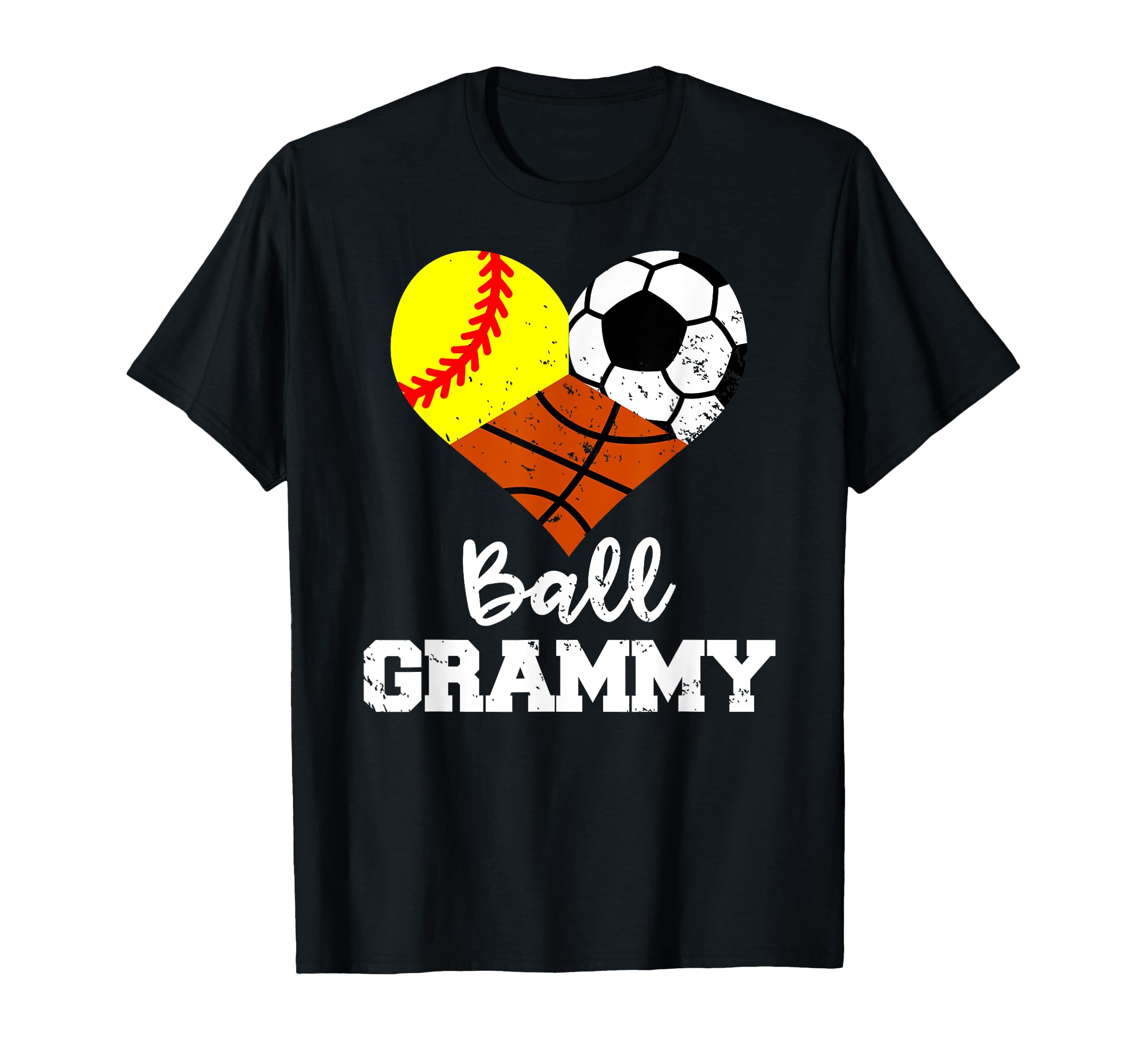 Ball Grammy Heart Funny Softball Soccer T-Shirt - Trendy Graphic Men Women