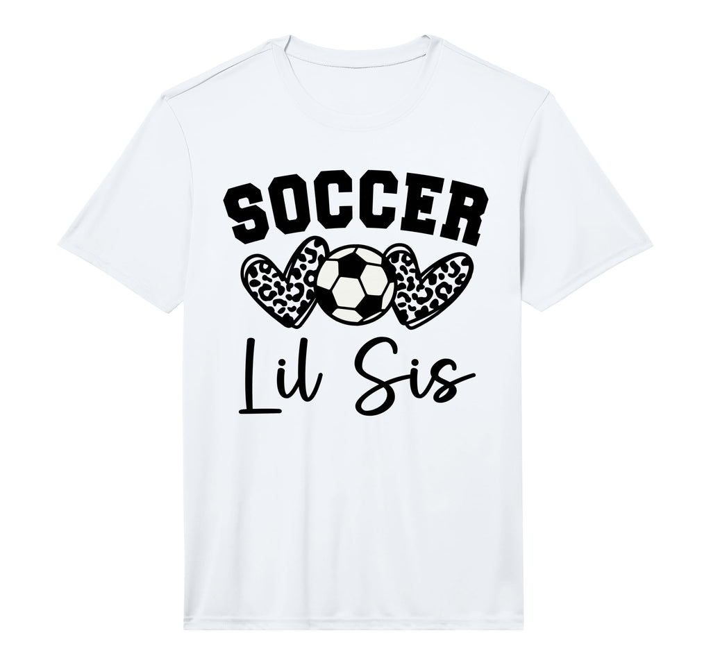 Soccer Lil Sis Matching Family T-Shirt - Casual Everyday Wear Unisex