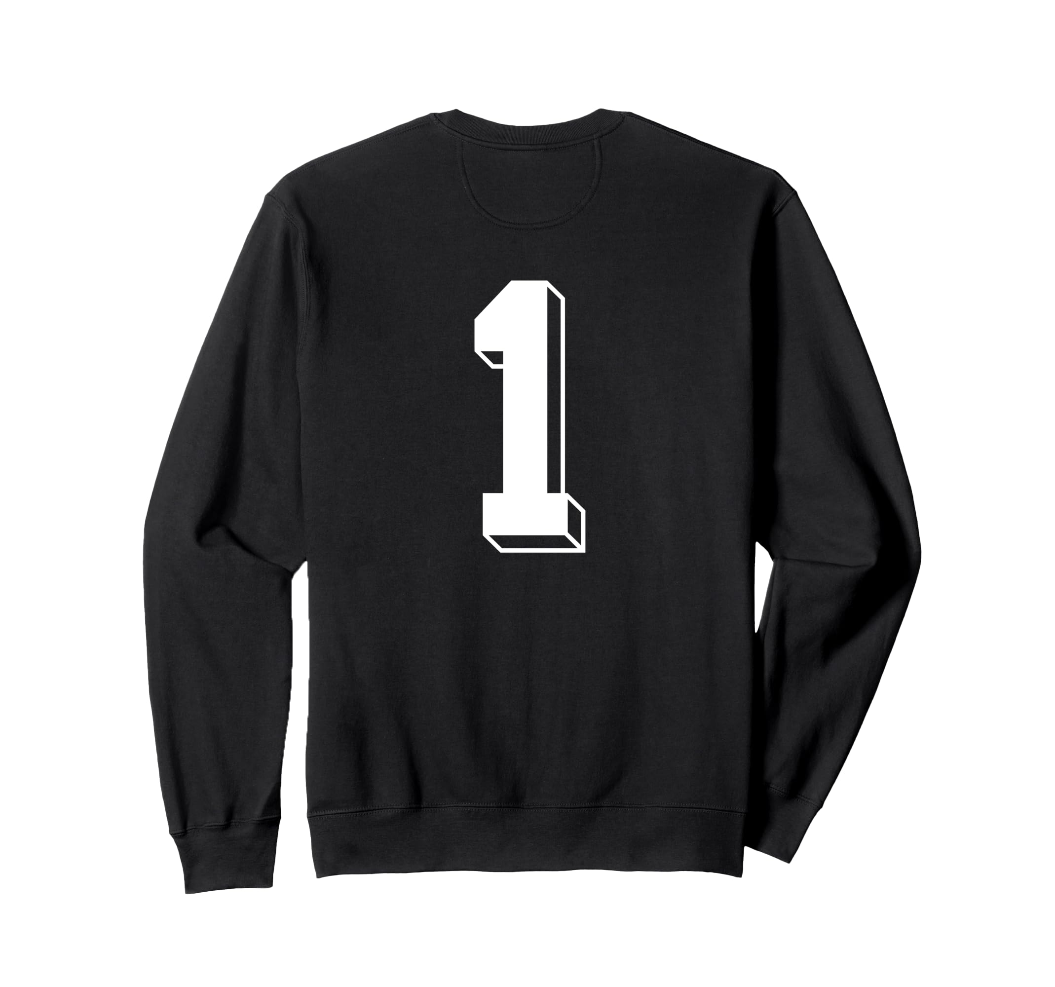 Number 1 Backside 80S 90S Team Sweatshirt - Minimalist Print for Adults