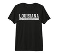 Louisiana Soccer White Text Tri Blend T-Shirt - Streetwear Style Men Women
