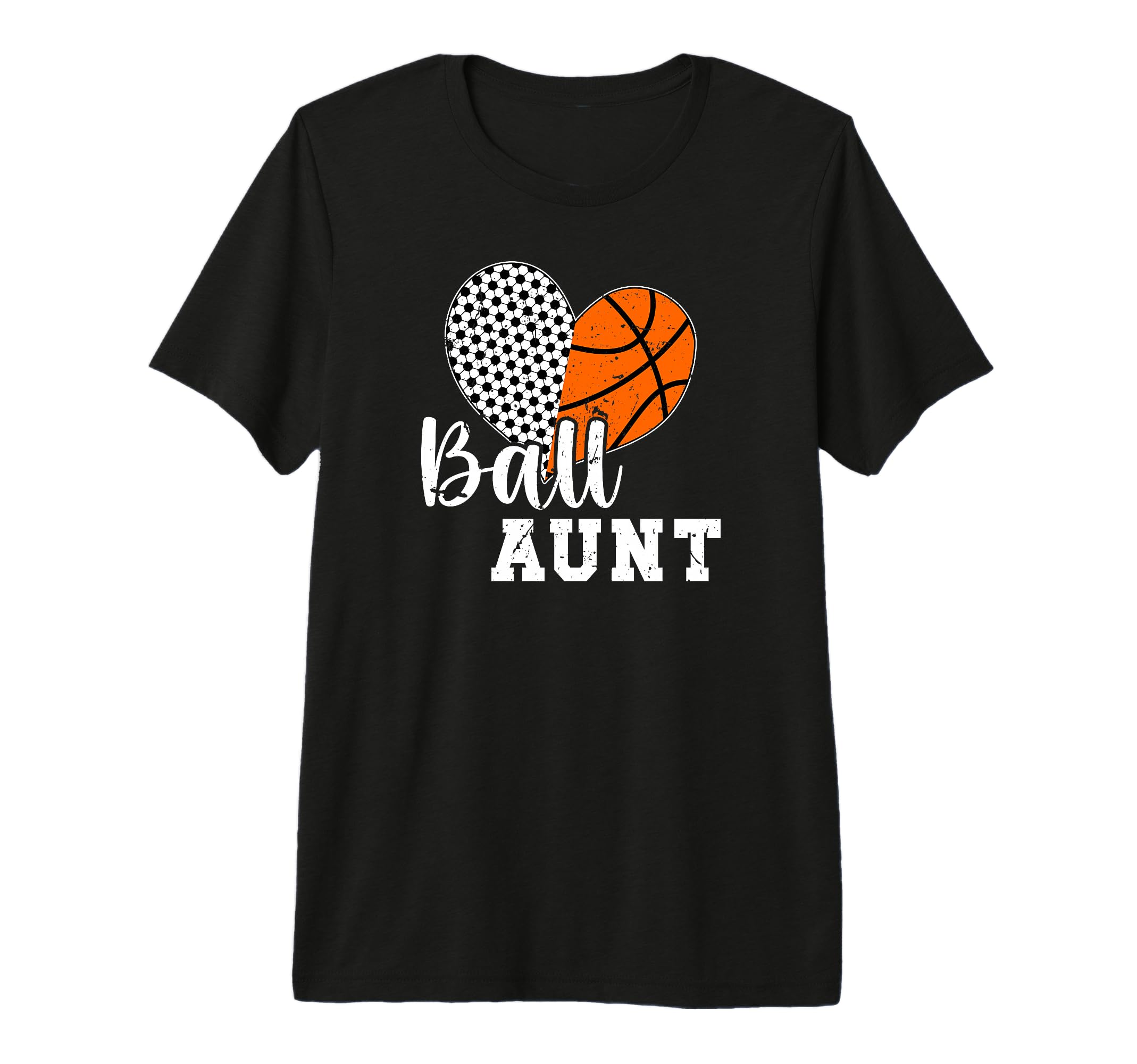 Ball Aunt Heart Soccer Basketball T-Shirt - Aesthetic Graphic for Adults