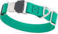 Dogline Biothane Waterproof Dog Collar with Herm Sprenger Stainless Steel Quick Release Buckle – Heavy Duty Tactical Durable Collar for Dogs – Comfortable and Safe Pet Collar, W 3/4" L 12-19", Teal