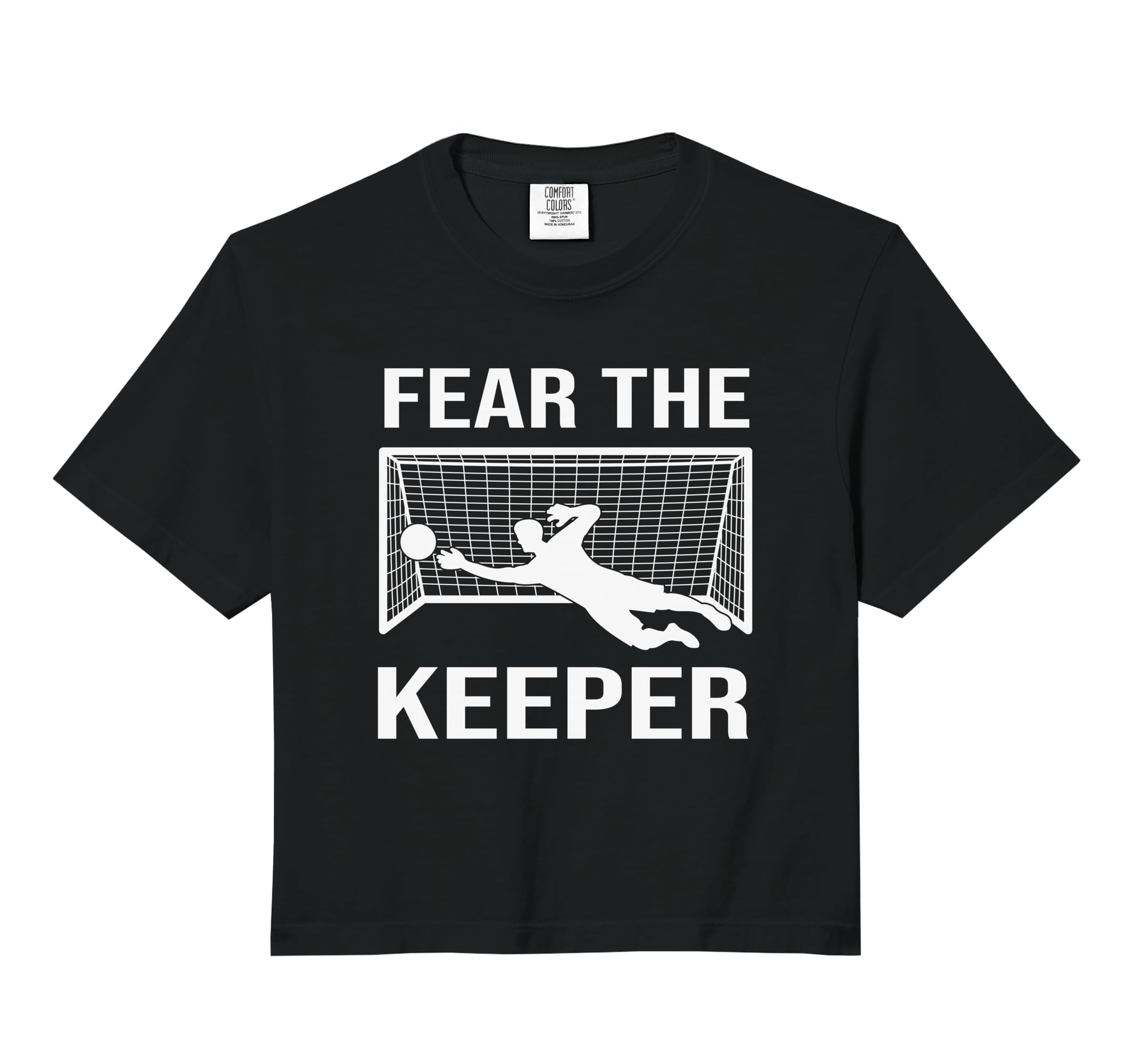 Fear Soccer Goal Keeper Funny Soccer T-Shirt - Minimalist Print for Adults