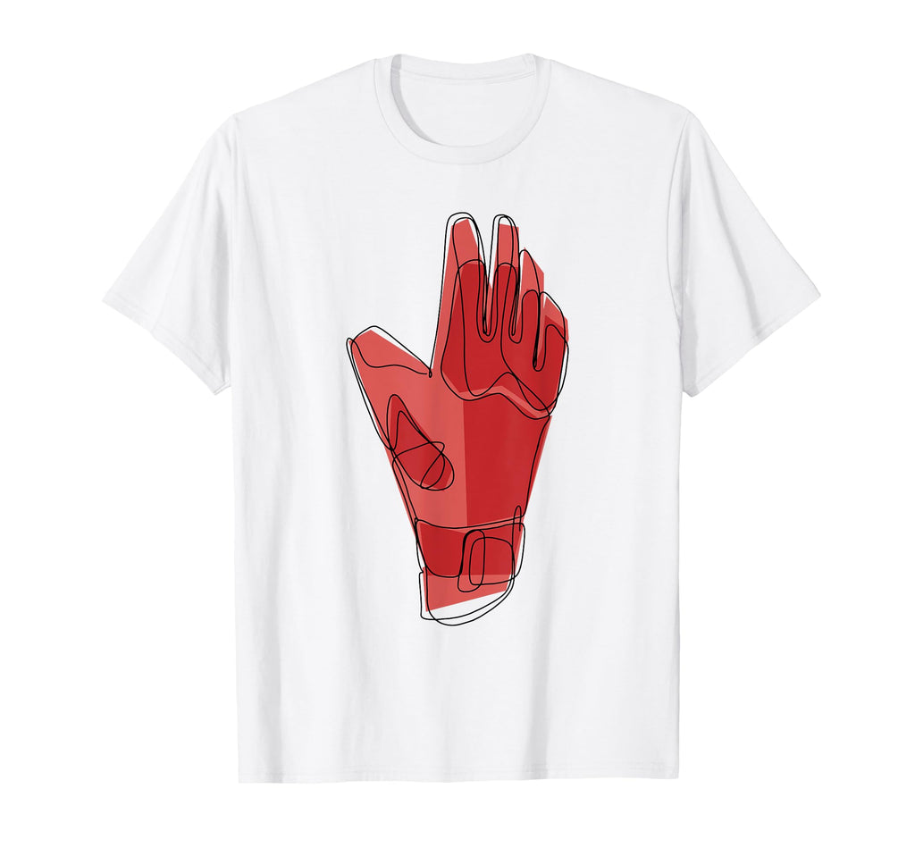 Soccer Goalkeeper Glove Abstract Modern T-Shirt - Trendy Graphic Men Women