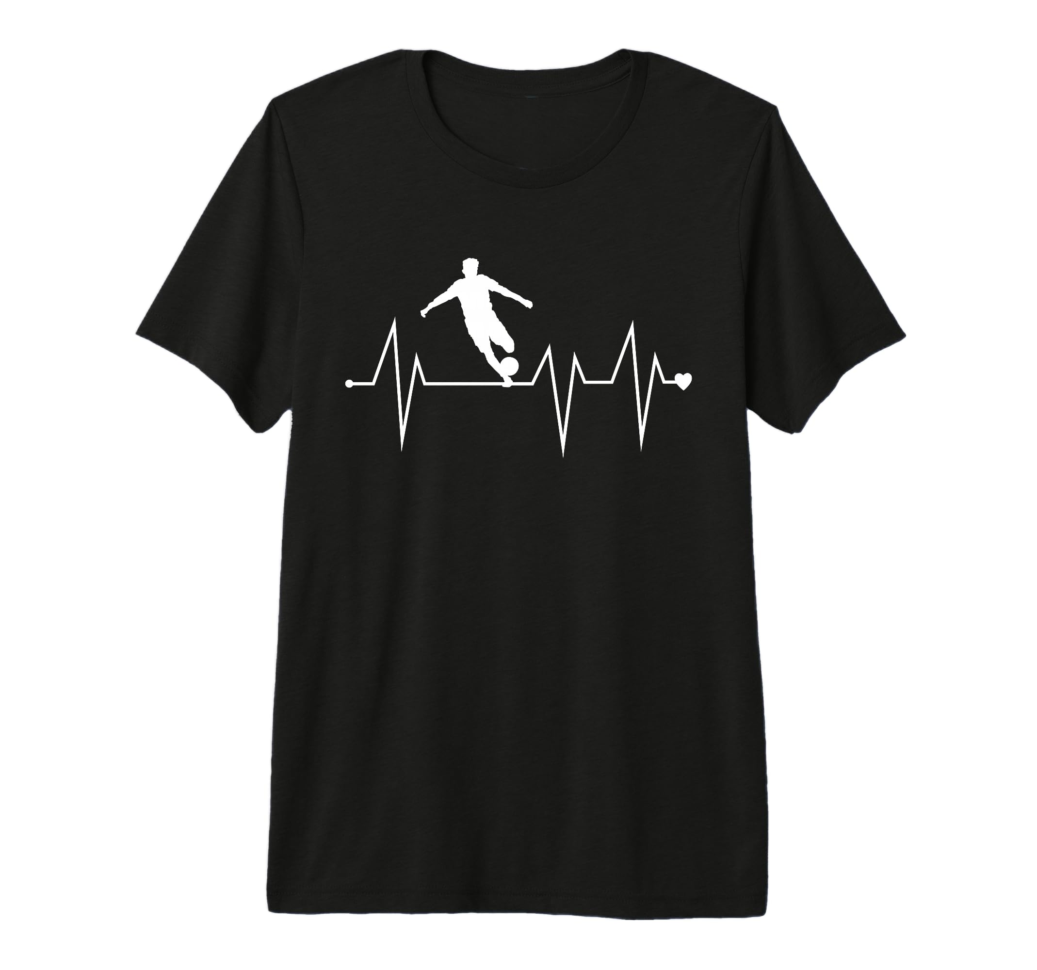 Funny Soccer Player Heartbeat Heart Pulse T-Shirt - Novelty Apparel Unisex