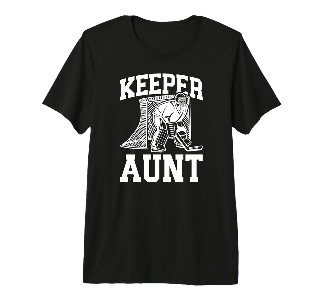 Ice Hockey Keeper Aunt Hockey Goalie T-Shirt - Custom Art Print Unisex