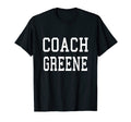 Coach Greene Custom Football Soccer T-Shirt - Unique Graphic for Adults