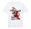 Dog Dabbing Soccer Tonga Jersey T-Shirt - Fun Novelty Design Men Women