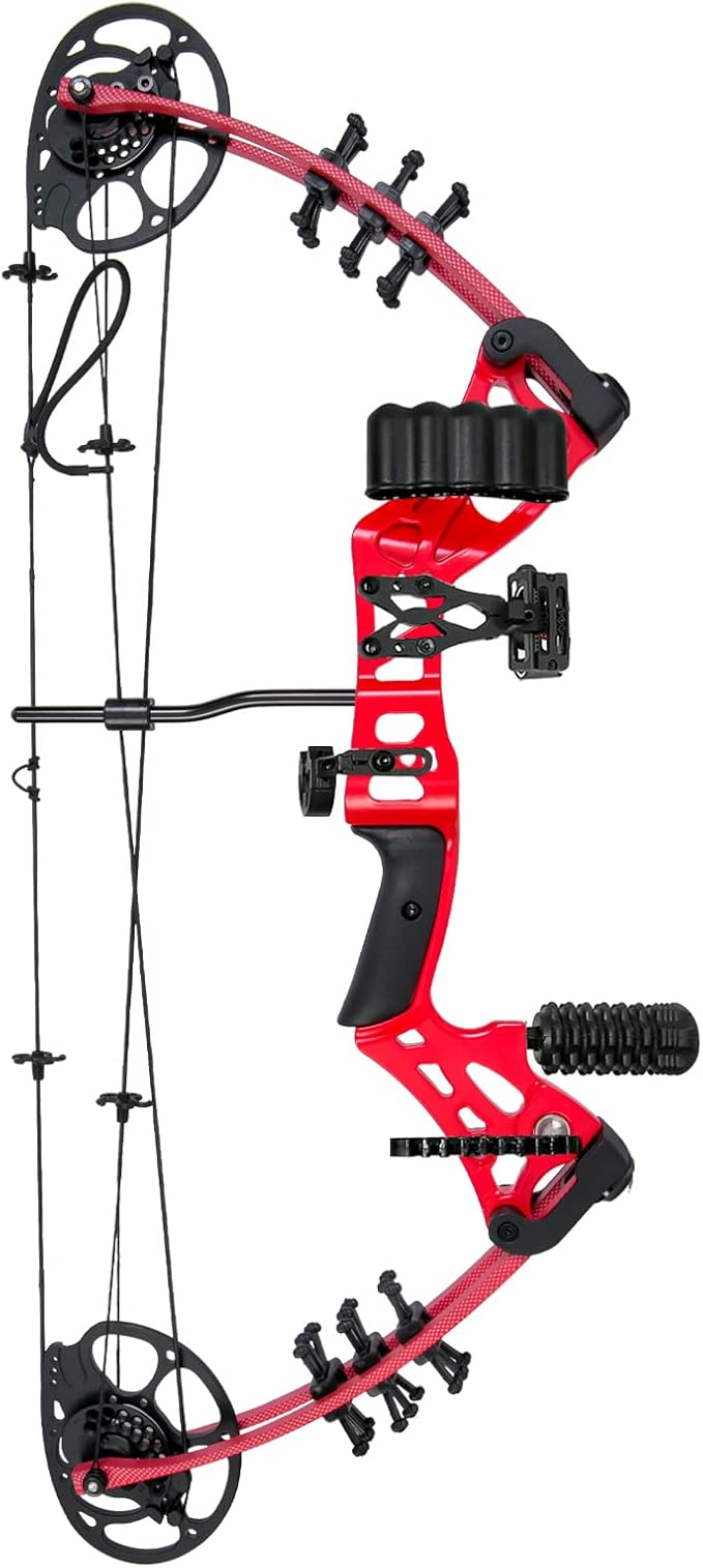 Youth Compound Bow Set 15-45 Lbs for Teens and Beginner, Package with Archery Hunting Equipment, Max Speed 260fps, Adjustable, Right Hand