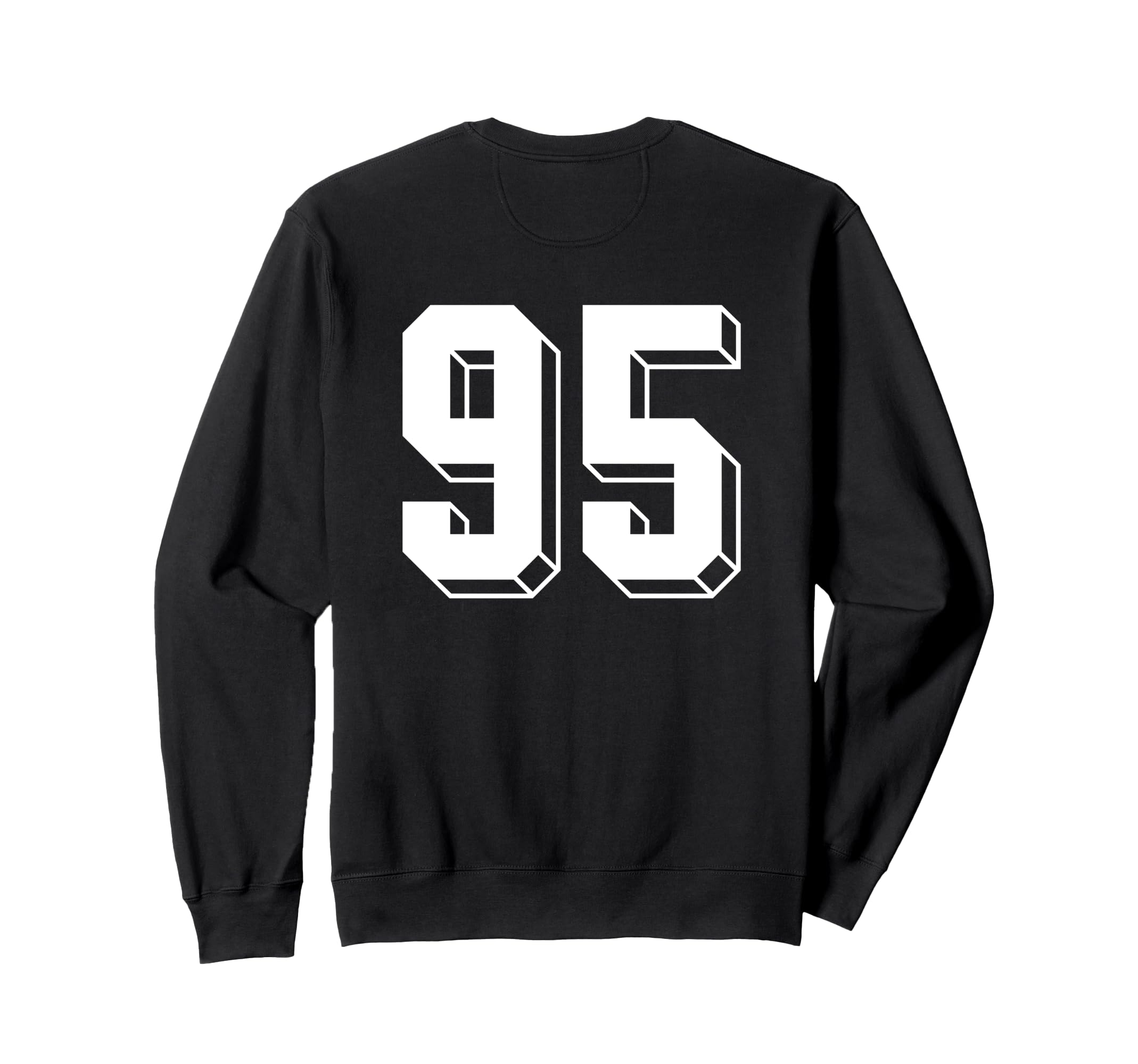 Number 95 Backside 80S 90S Team Sweatshirt - Novelty Apparel for Adults