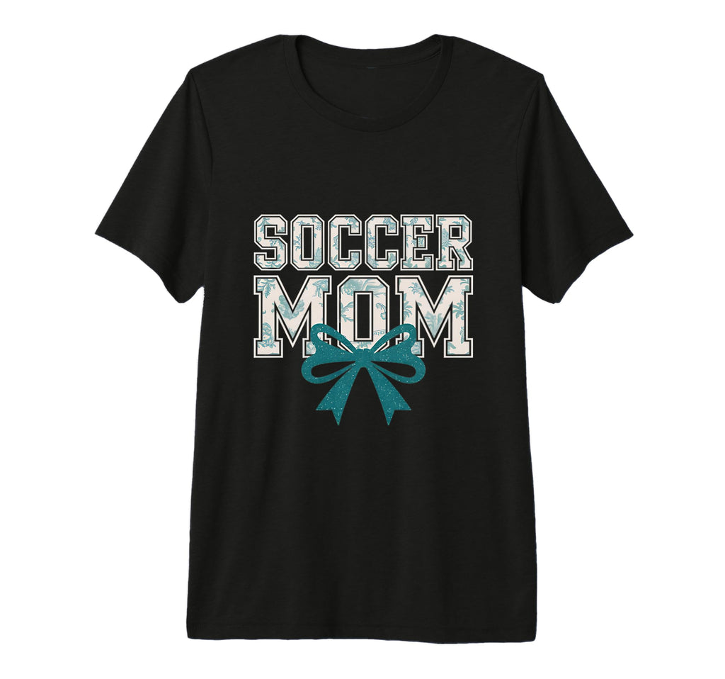 Soccer Mom Coquette Bow Mothers T-Shirt - Fun Novelty Design for Adults
