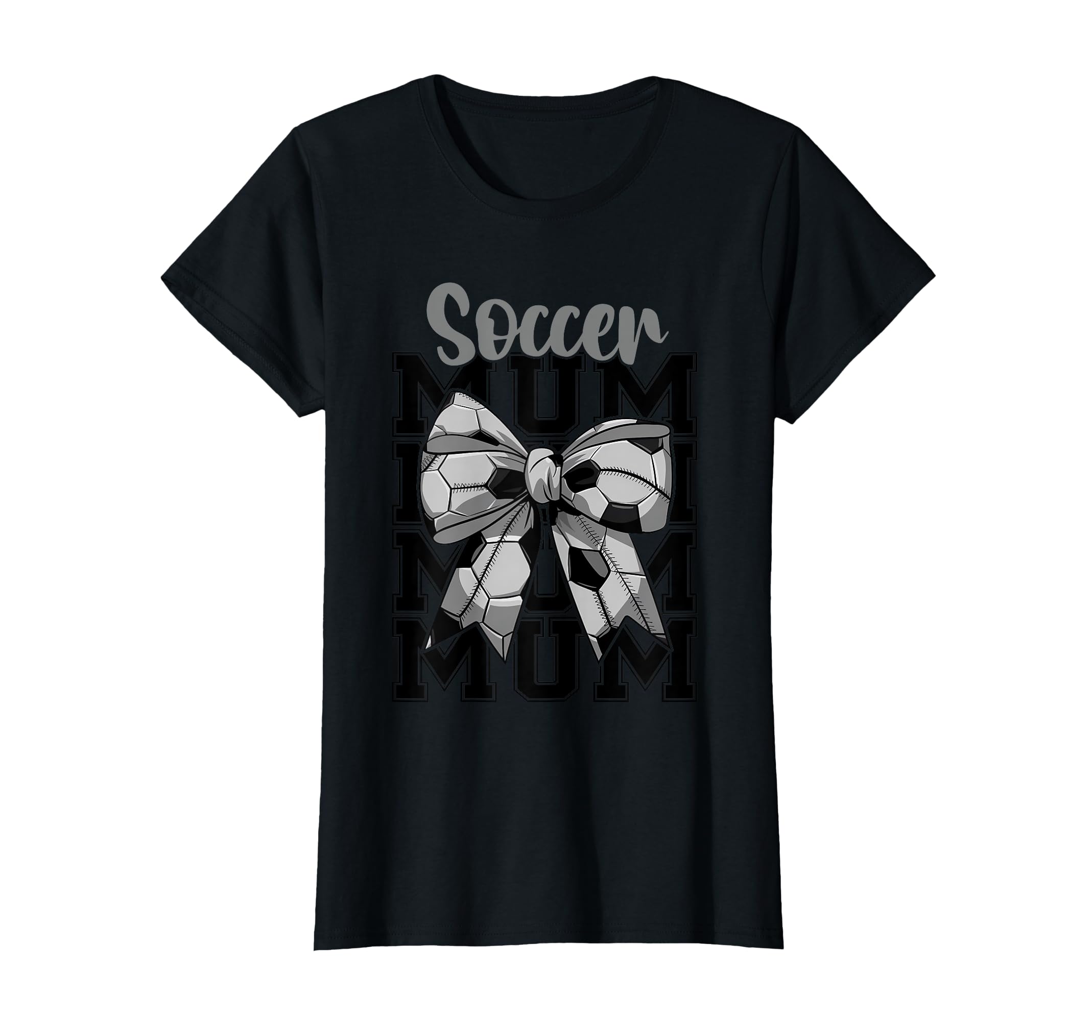 Soccer Mum Coquette Bow Biggest Fan Sport T-Shirt - Unique Graphic Unisex