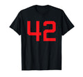 Red Sport Team Number 42 T-Shirt - Graphic Print Men Women