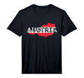 Austrian Map And Flag Souvenir T-Shirt - Custom Art Print for Adults