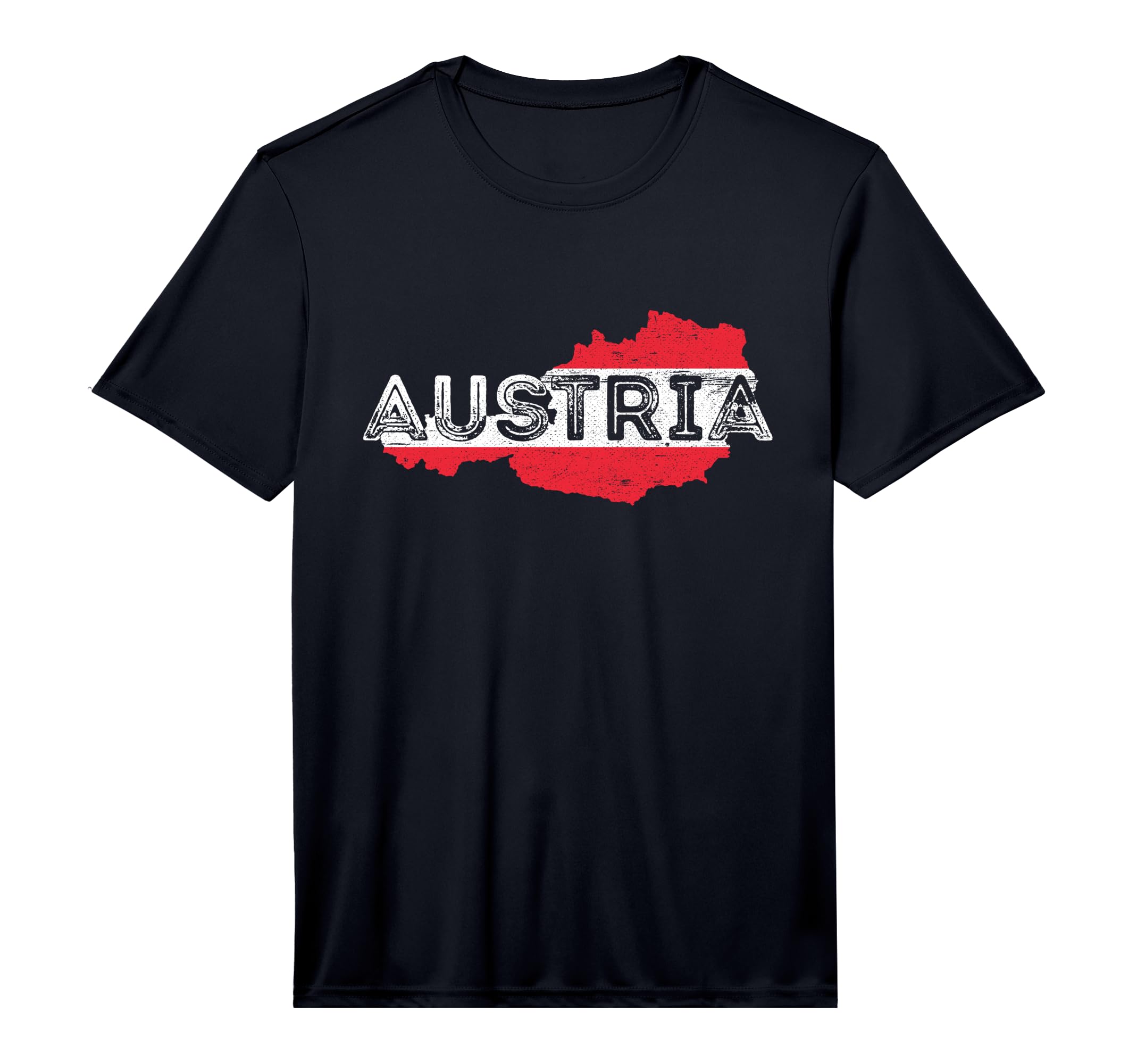 Austrian Map And Flag Souvenir T-Shirt - Custom Art Print for Adults