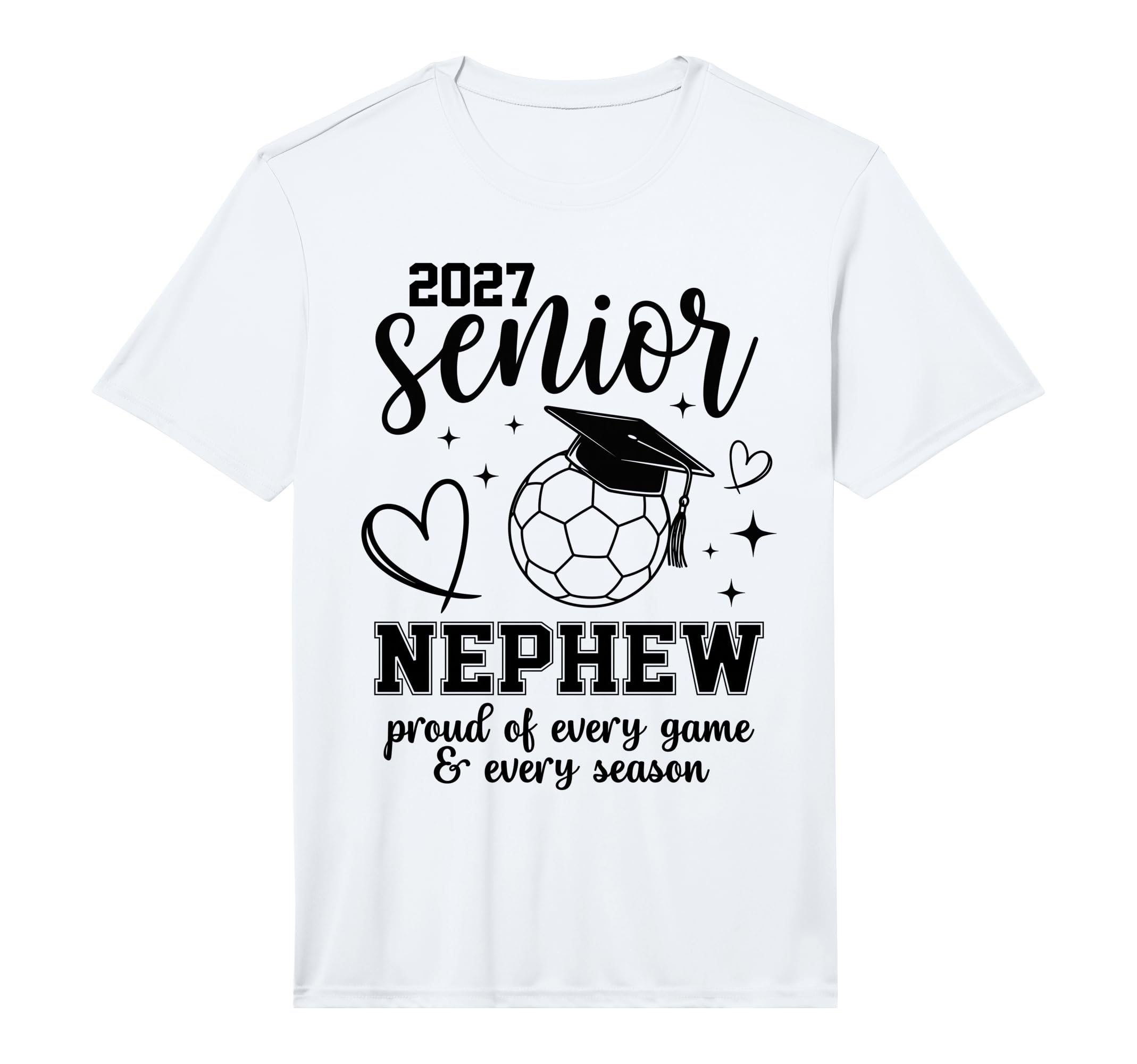 2027 Senior Soccer Nephew Proud Family T-Shirt - Graphic Print Men Women