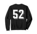 Number 52 Backside 80S 90S Team Sweatshirt - Unique Graphic Men Women