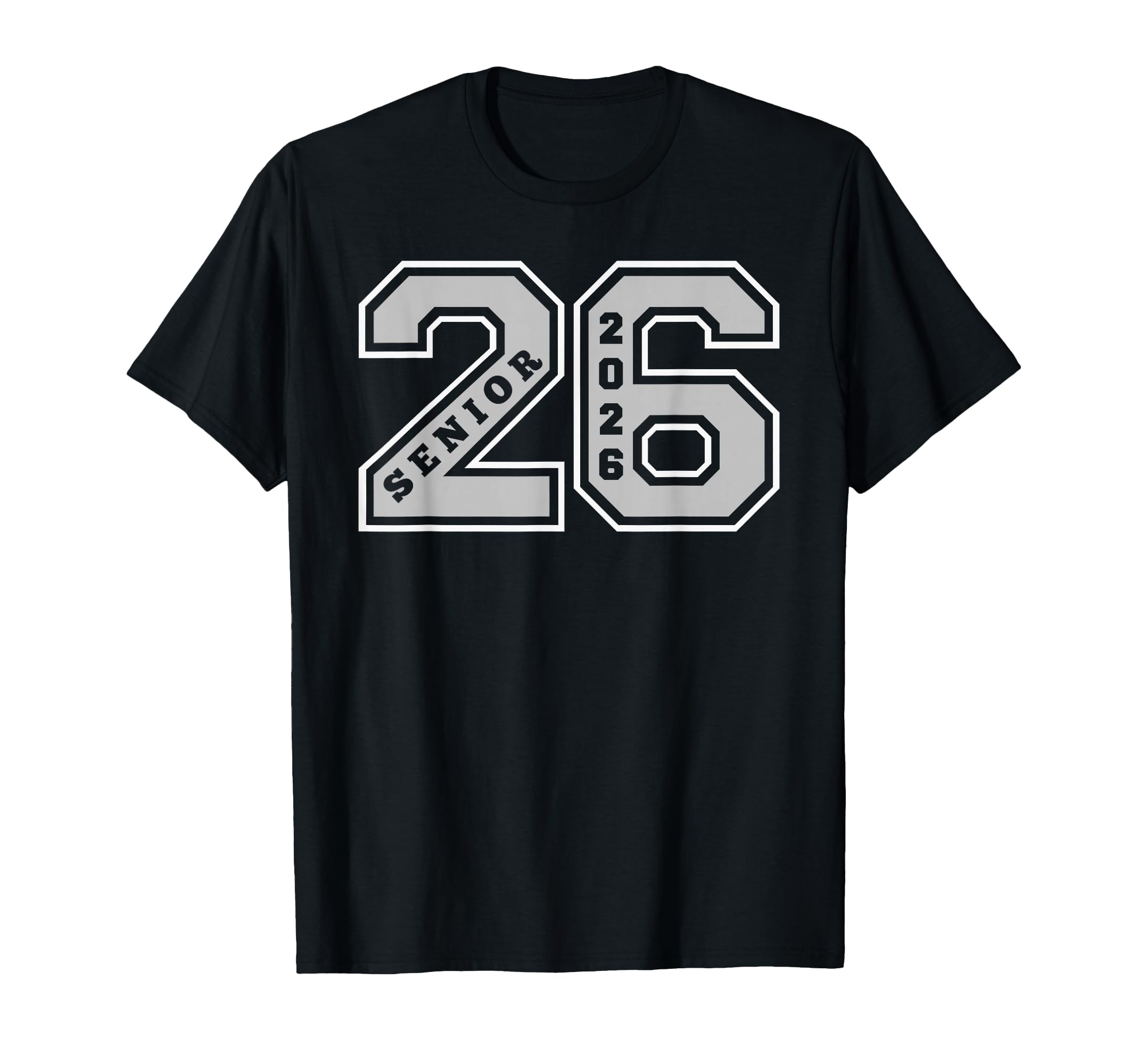 Class 2026 Grey Letterman Senior Class 26 T-Shirt - Custom Art Print Unisex
