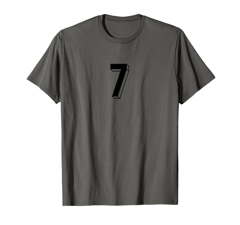 Number 7 80S 90S Soccer Team Jersey T-Shirt - Fun Novelty Design Unisex