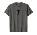 Number 7 80S 90S Soccer Team Jersey T-Shirt - Fun Novelty Design Unisex